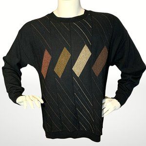 1980's Pronto Uomo Mens L Sweater Made in USA